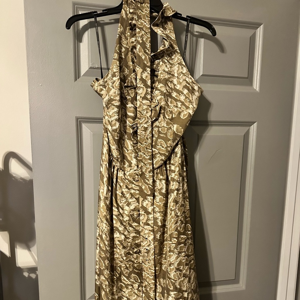 Rachel Zoe button down halter dress